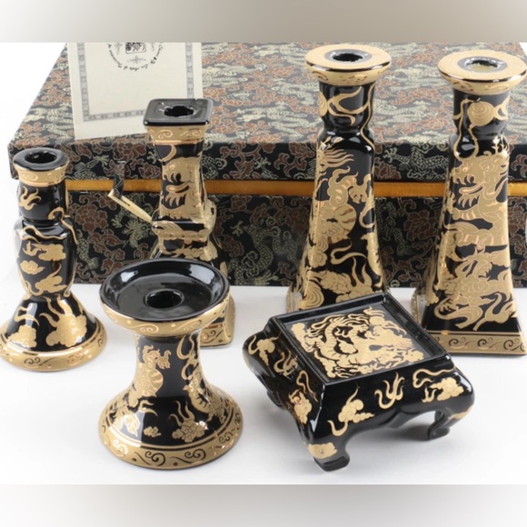 A Yi Lin Arts & Treasures of China set of 6 Candle Holders